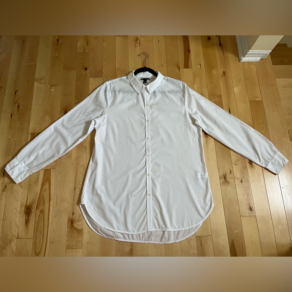 100% Cotton White Gap Shirt in Large - Boyfriend Fit